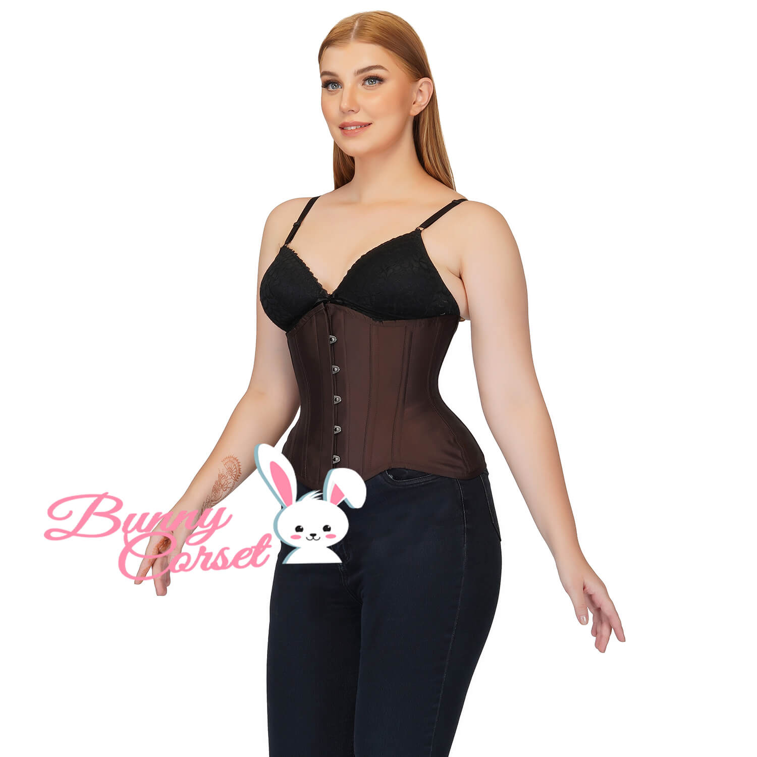 Get Brown Curvy Corset for style – Bunny Corset