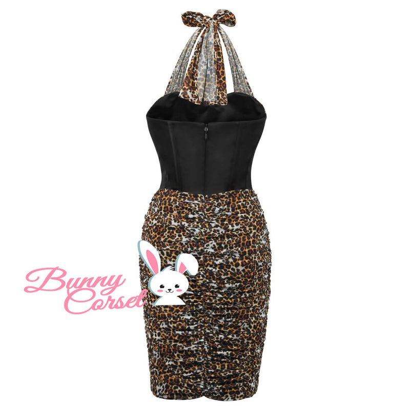 Brittany Leopard Print Corset Dress