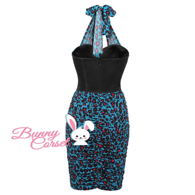 Jaelynn Leopard Corset Dress